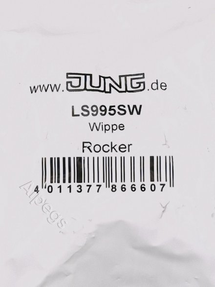 LS995SW Клавиши для сдвоенных выключателей; черная