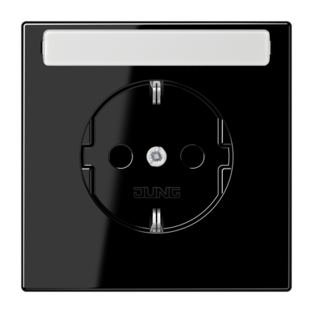 LS1520KINASW Штепсельная розетка SCHUKO 16A, 250V  с защитой от детей и полем для надписи; чёрная