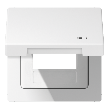 Рамка с подпружиненной крышкой для USB-механизмов, с центральной платой