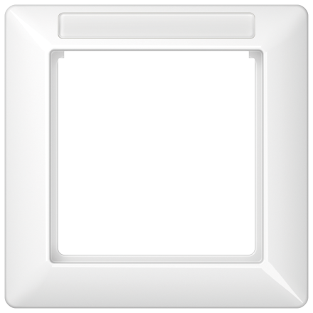 AS581BFINAWW Рамка 1-кратная для вертикальной и горизонтальной установки; термопласт