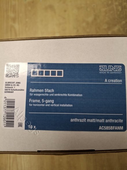 Рамка 5-постовая Jung A creation антрацит матовая, AC585BFANM