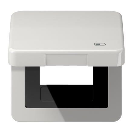 Рамка с подпружиненной крышкой для USB-механизмов, с центральной платой, CD590KLUSBLG