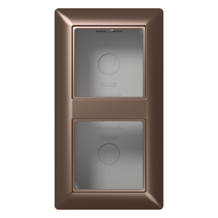 AS582AMO Коробка для накладного монтажа 2-кратная; мокка