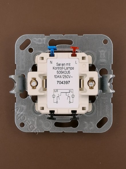 505KOU5 Выключатель 10AX 250V  контрольный сдвоенный с двумя лампочками
