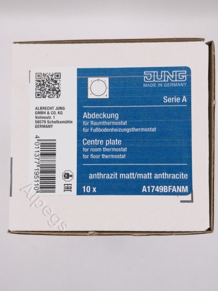 Накладка регулятора тёплого пола; матовый антрацит, A 1749 BF ANM
