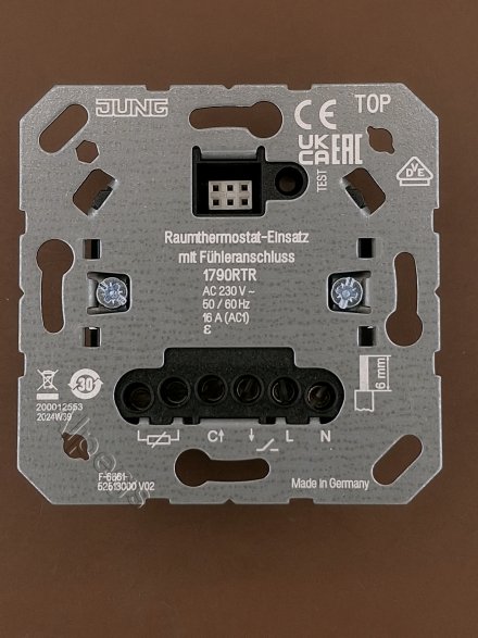 Вставка комнатного термостата, со входом для датчика 1790RTR