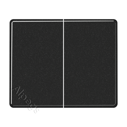 SL595SW Клавиши для сдвоенных кнопочных выключателей, выключателей и кнопок; черные