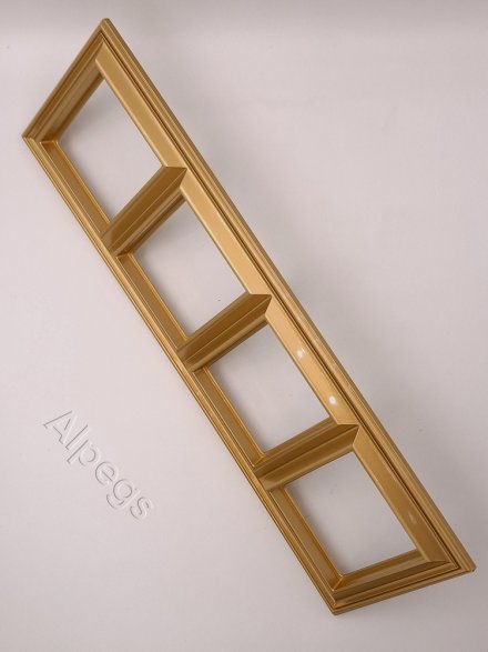 Eco Profi DECO - Рамка для вертикальной и горизонтальной установки 4-местная, цвет золото EPD484GO