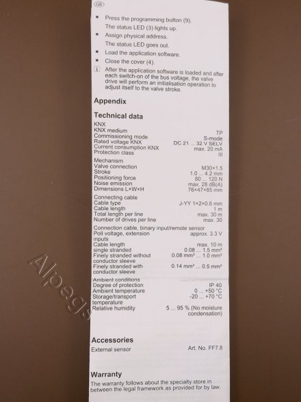 Сервопривод клапана с контроллером (термостатом), 2177SVR