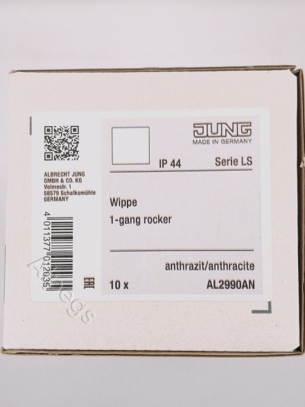 LSmetal Клавиша 1-ная, антрацит. AL2990AN