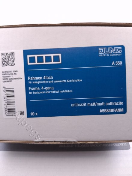 Jung A550 - Рамка 4-ая, цвет антрацит A5584BFANM