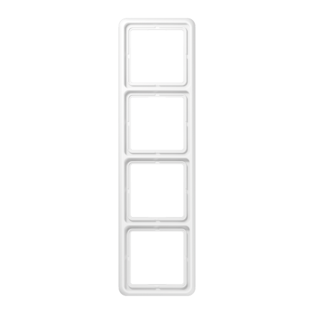CD584WUWW Рамка для вертикальной и горизонтальной установки ударопрочная, 4-кратная; белая