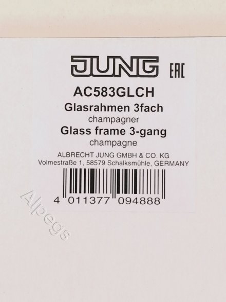 AC583GLCH A creation, Рамка 3поста, стекло шампань