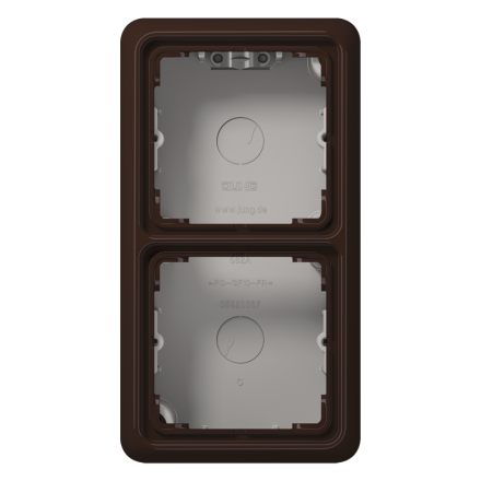 CD582ABR Коробка 2-кратная, накладная, с рамкой; коричневая