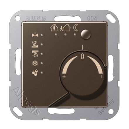 A2178MO KNX-регулятор с ручкой для установки температуры; мокка