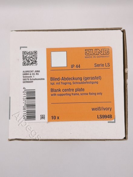 LS994B Крышка без отверстий для произвольных вырезов; слоновая кость