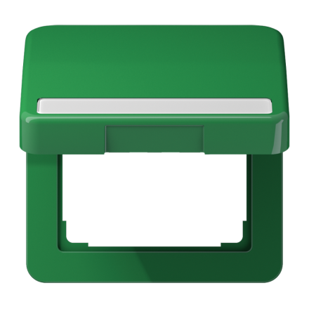 CD590BFNAKLGN Крышка ударопрочная откидная с возвратной пружиной и полем для надписи 7?57 мм; зеленая
