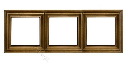 Рамка тройная Jung Eco Profi Deco, античная латунь, EPD483AT