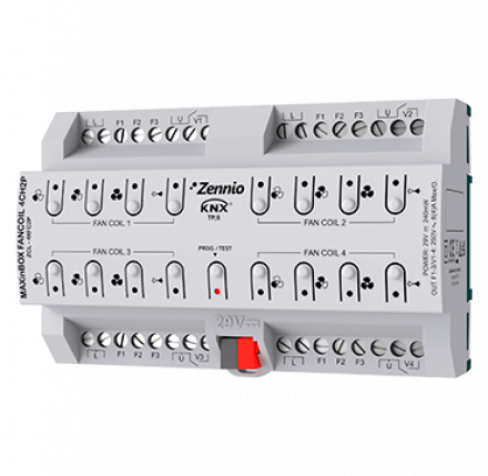 Контроллер 2-х трубных фанкойлов KNX MAXinBOX FANCOIL 4CH2P