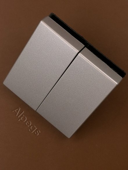 Выключатель двухклавишный Eco Profi 10А, алюминий, EP495AL