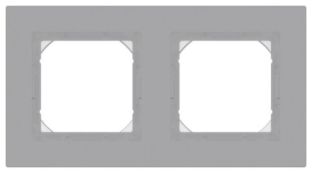 ATN440302 - AtlasDesign AQUA 2-постовая РАМКА IP44, АЛЮМИНИЙ