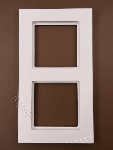 Рамка двойная, для горизон./вертик. монтажа Jung A Creation, белый глянцевый, AC582BFWW