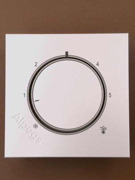 Крышка для регулятора подогрева пола; Металлическое исполнение, алюминий, AL 1749