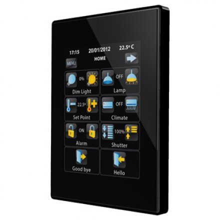 Сенсорная панель KNX Z41 PRO, пластиковая рамка, цвет черный