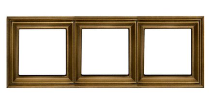 Рамка тройная Jung Eco Profi Deco, античная латунь, EPD483AT