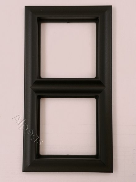Рамка Eco Profi Standart 2-местная (черный матовый), Jung EPS482SWM