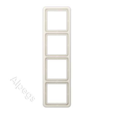CD584W Рамка для вертикальной и горизонтальной установки, 4-кратная; слоновая кость