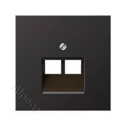 EcoProfi Накладка на двойные UAE-розетки, термопласт, черный матовый EP569-2BFPLUASWM