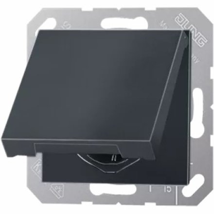 Накладка розетки с крышкой, A1520KLPLANM
