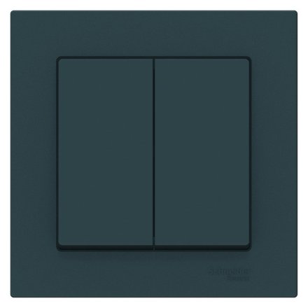 ATN000852 - AtlasDesign 2-клавишный ВЫКЛЮЧАТЕЛЬ, схема 5, 10АХ, в сборе, ИЗУМРУД