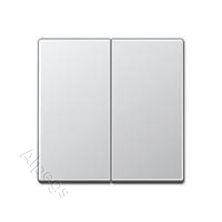 Выключатель двухклавишный Eco Profi 10А, алюминий, EP495AL