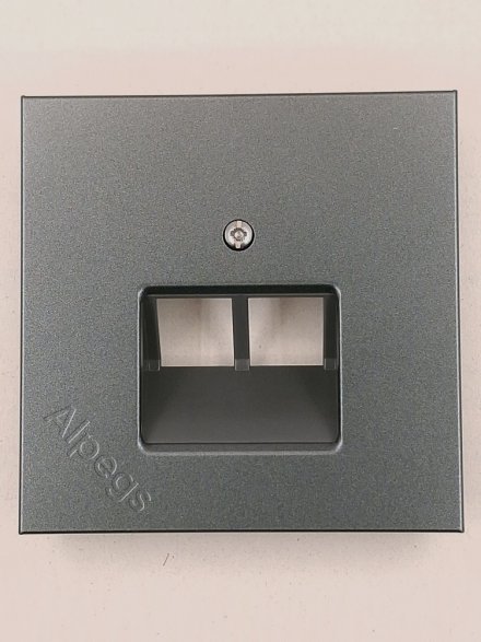 LSmetal Накладка для комп. розетки 2хRJ45, антрацит. AL2969-2UAAN