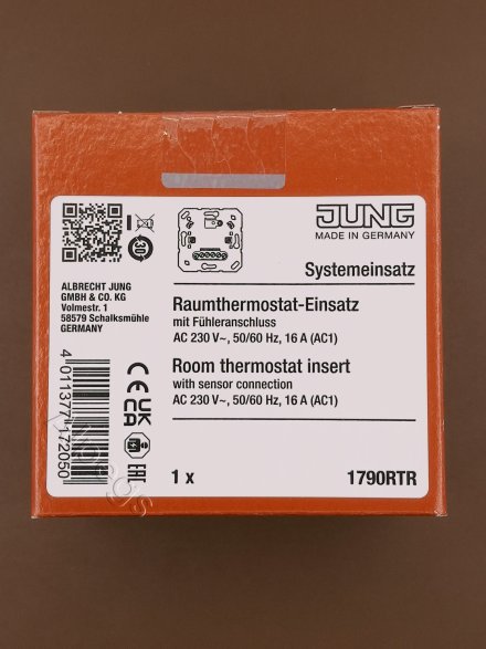 Вставка комнатного термостата, со входом для датчика 1790RTR