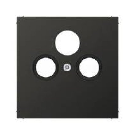 EcoProfi Накладка для телевизионной и спутниковой розетки, термопласт, черный матовый, Jung EP561BFPLSATSWM
