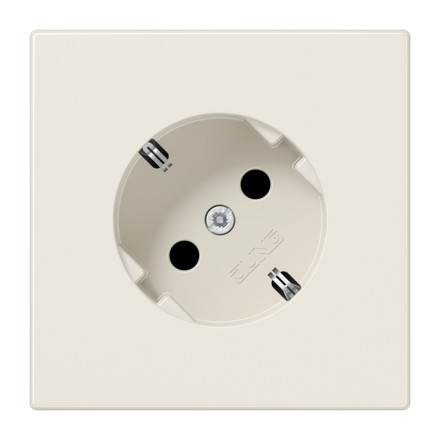 LS520-45 Штепсельная розетка SCHUKO 16A, 250V  с поворотом на 45°; слоновая кость