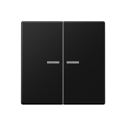 A500 Клавиша 2-ная с двумя линзами, цвет матовый черный, Jung A595KO5SWM