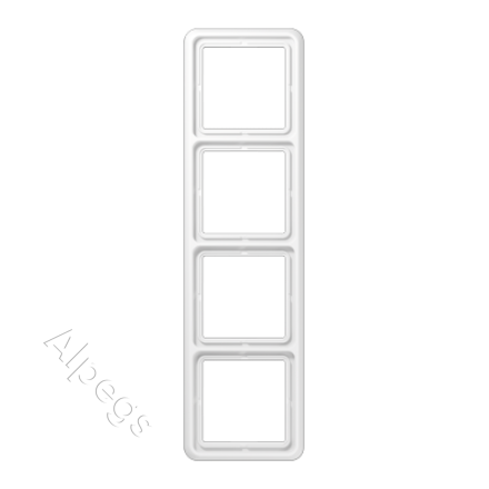 CD584WW Рамка для вертикальной и горизонтальной установки, 4-кратная; белая