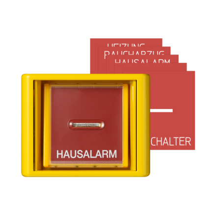 AS561GLGE Клавиша с прозрачной крышкой для всех встраиваемых выключателей и кнопок; желтая