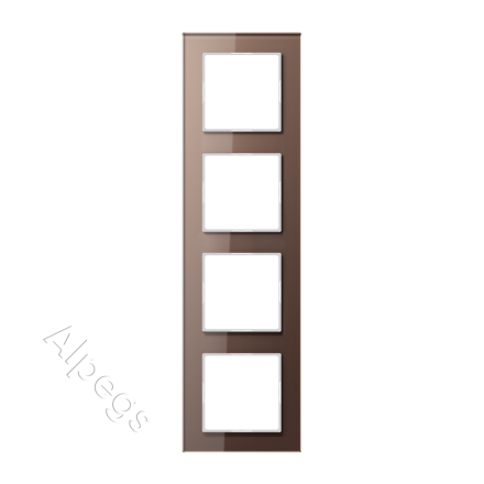 AC584GLMO A creation, Рамка 4поста, стекло мокко