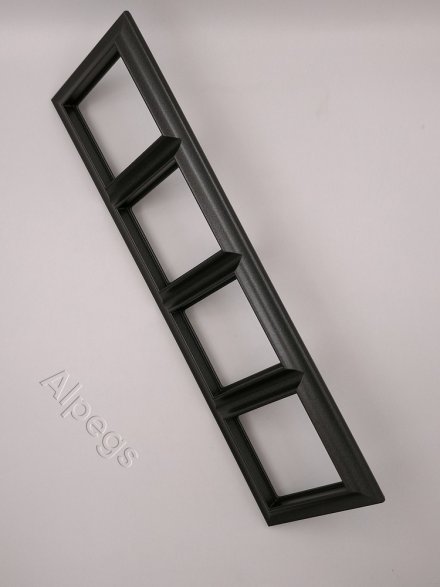 Рамка 4-поста, Eco Profi Standart, термопласт, антрацит EPS484AN