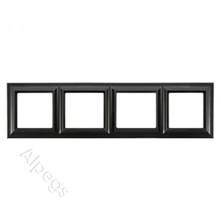 Рамка 4-поста, термопласт, черный матовый, Eco Deco EPD484SWM