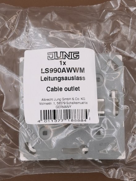 LS990 Вывод кабеля, цвет Матовый белый LS990AWWM