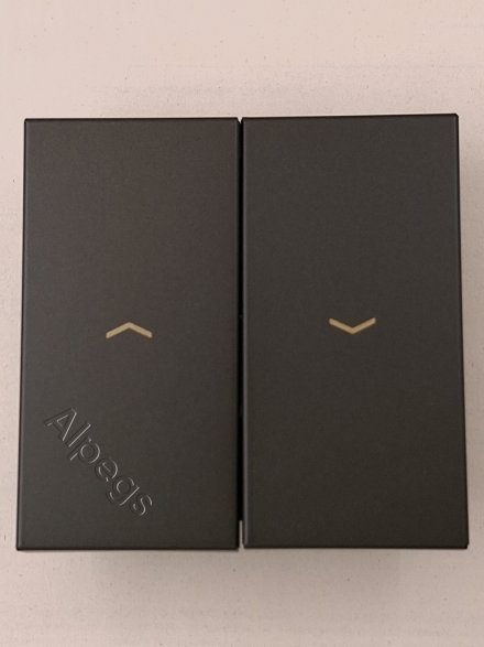 LSmetal Клавиша 2-ная со стрелками вверх/вниз, dark (лакир.алюм.) AL2995PD