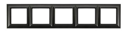 Рамка Eco Profi Standart 5-местная (черный матовый), Jung EPS485SWM