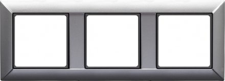 Рамка тройная Jung Eco Profi алюминий, EP483AL