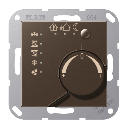 A2178TSMO A 500, KNX-регулятор без ручки для установки температуры, мокко